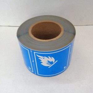 Rollo de etiquetas de la División 4.3 sustancias que en contacto con el agua emiten gases inflamables (Dangerous when wet)