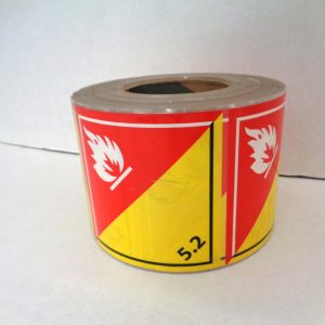 Rollo de etiquetas de la División 5.2 peróxidos orgánicos