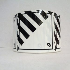 Rollo de etiquetas clase 9 mercancías peligrosas (varias)