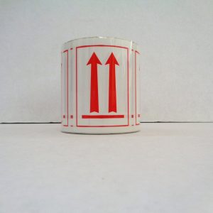 Rollo de etiquetas flechas de Orientación Rojas