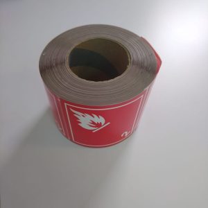 Rollo de etiquetae clase 2.1 gases inflamables