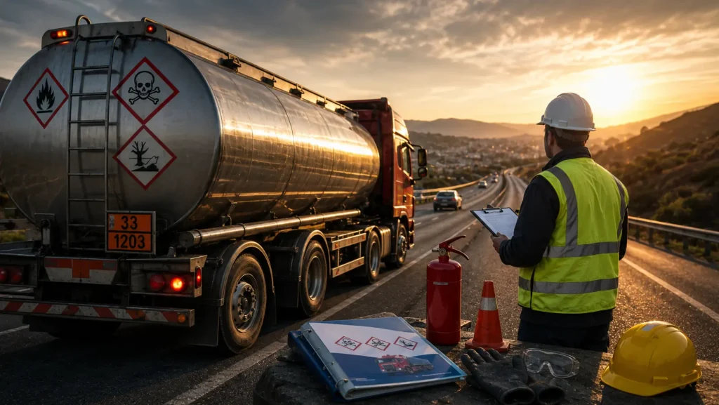 Seguridad y prevención en transporte de materiales peligrosos por carretera con operadores capacitados y unidades certificadas