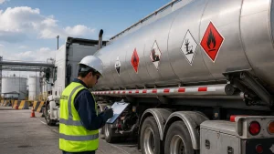 Inspección de unidad para transporte de materiales peligrosos en México